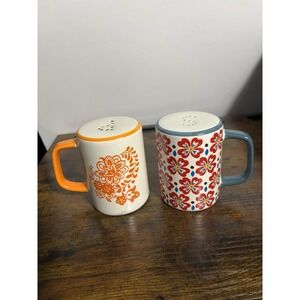 Pioneer Woman Salt And Pepper Shakers "Flea Market" Print